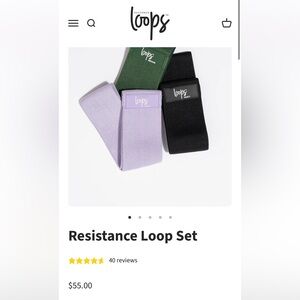 Loops bands light and medium set for barre Pilates fitness resistance workout